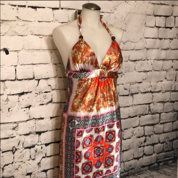 BoHo Satin Dress - Picture 3 of 7